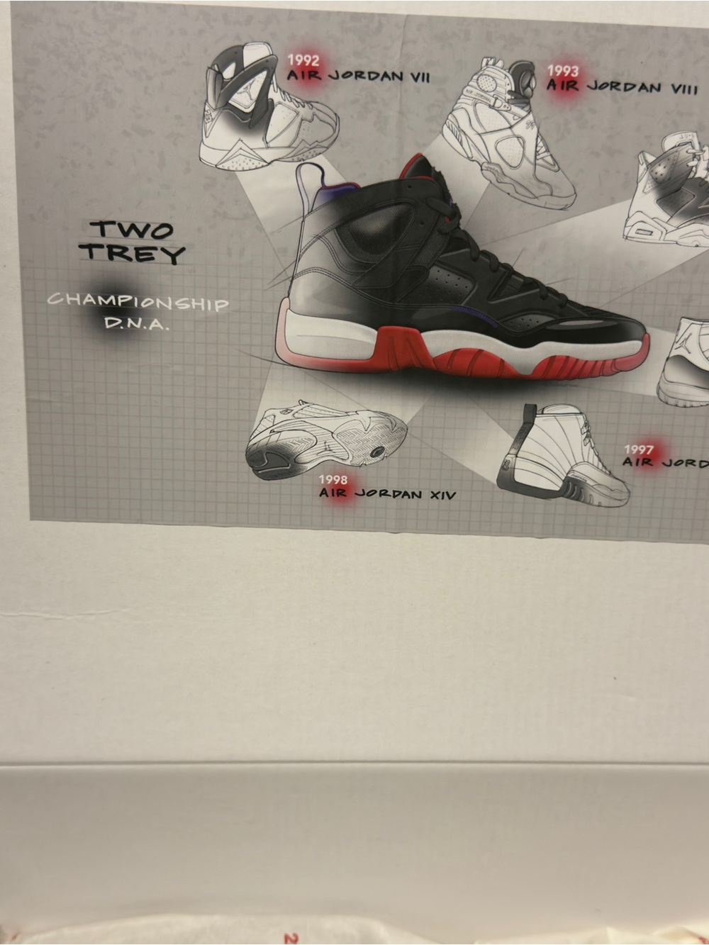 Jordan Kids Two Trey Basketball Sneakers - Black/Red